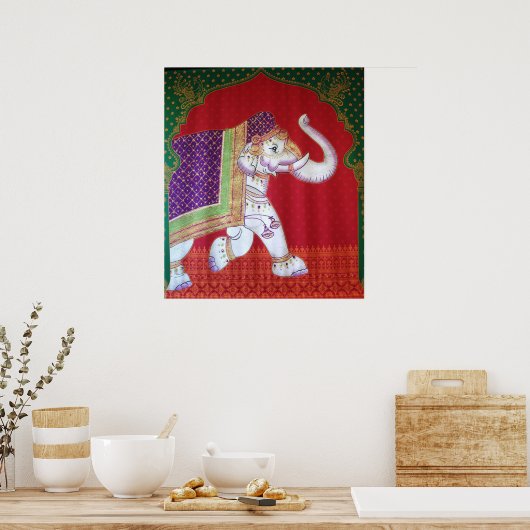 Indisches Elefantenposter Poster (Küche)