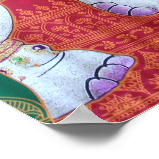 Indisches Elefantenposter Poster (Ecke)