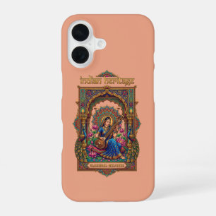 Indisches Erbe: Klassischer Musiker Veena-Kunst iPhone 16 Hülle
