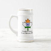 Indisches Flaggen-Ahornblatt Stein Bierglas (Links)