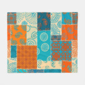 Indisches Flickwerk, nahtloser Vintager Hintergrun Fleecedecke (Vorderseite (Horizontal))