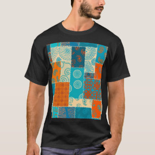 Indisches Flickwerk, nahtloser Vintager Hintergrun T-Shirt