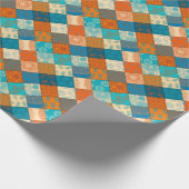 Indisches Flickwerk: Vintag nahtlos. Geschenkpapier (Ecke)