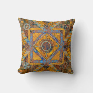 Indisches florales Paisley: Ethnisches Medaillon. Kissen