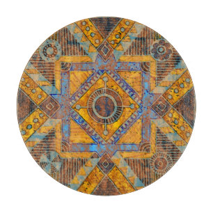 Indisches florales Paisley: Ethnisches Medaillon. Schneidebrett