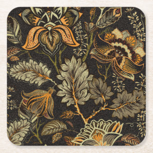 Indisches florales Paisley, nahtloses ethnisches M Rechteckiger Pappuntersetzer