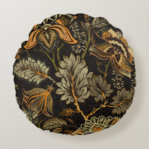 Indisches florales Paisley, nahtloses ethnisches M Rundes Kissen