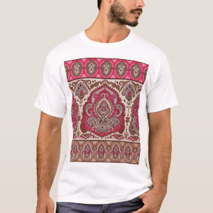 Indisches florales Paisleymuster, ethnisches Manda T-Shirt