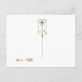 Indisches Foto Save the Date Ankündigungspostkarte (Rückseite)