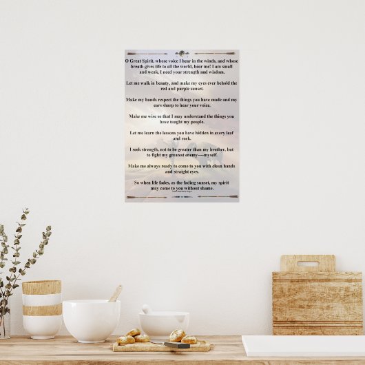 indisches Gebet-1 Poster (Küche)