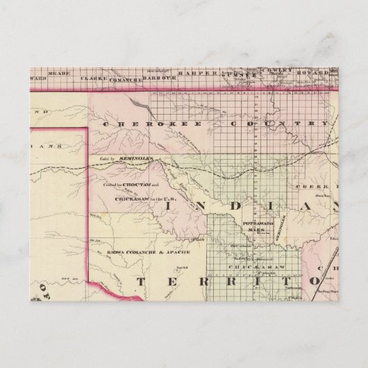 Indisches Gebiet 2 Postkarte (Vorderseite)