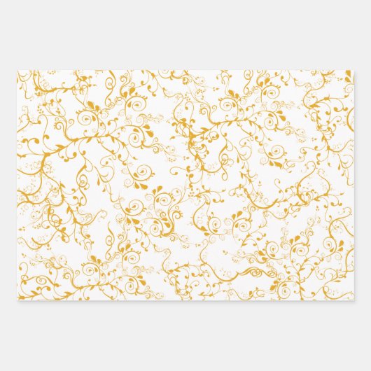 Indisches Gold Leaf Geschenkpapier Set (Vorderseite 3)