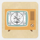 Indisches Haupttest-Muster Quadratischer Aufkleber (Vorderseite)