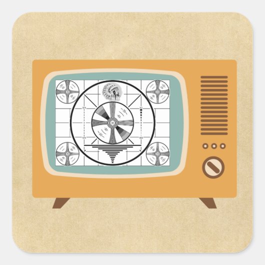 Indisches Haupttest-Muster Quadratischer Aufkleber (Vorderseite)