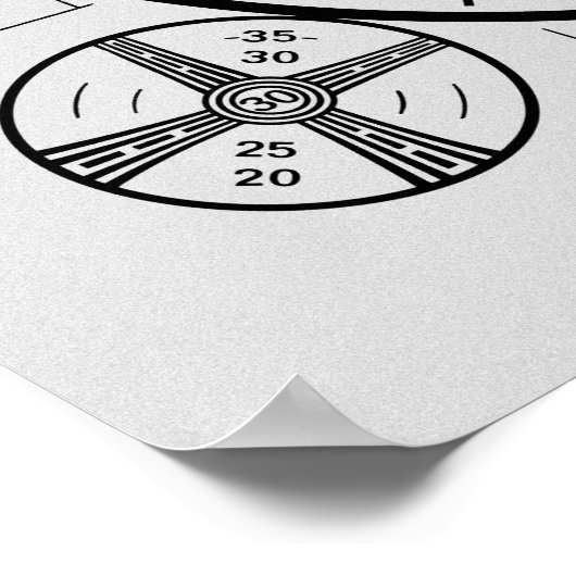 Indisches Head-Test-Muster Poster (Ecke)