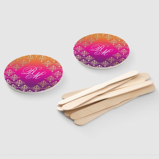 Indisches Hochzeitrosa Lila Orange Fächer (Non-assembled)