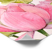 Indisches Hochzeitsempfangsschild Lotus bridal Paa Poster (Ecke)