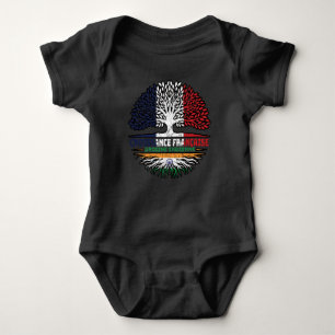 Indisches Indien, Französisch-Tree-Roots-Flag Baby Strampler