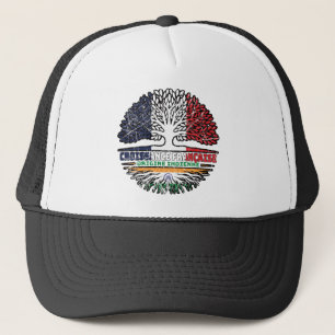 Indisches Indien, Französisch-Tree-Roots-Flag Truckerkappe