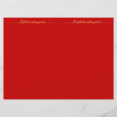 Indisches Inspiriertes Bi-fold Wedding Program Red Programm (Rückseite)