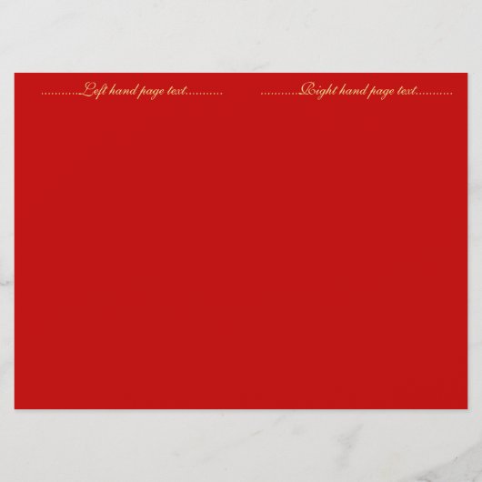 Indisches Inspiriertes Bi-fold Wedding Program Red Programm (Rückseite)