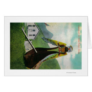 Indisches Kanu mit Repräsentationsfigur in