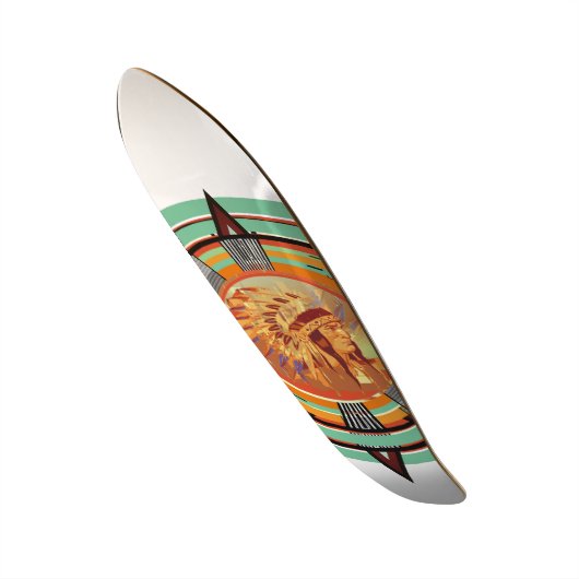 Indisches Kopftestmuster-Skateboard Skateboard (Vorderseite)
