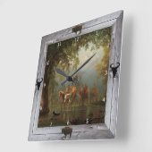 INDISCHES KRIEGSPARTY QUADRATISCHE WANDUHR (Winkel)