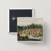 Indisches Lager auf Quadra Insel Button (Vorne & Hinten)