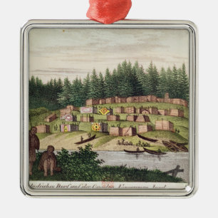 Indisches Lager auf Quadra Insel Silbernes Ornament