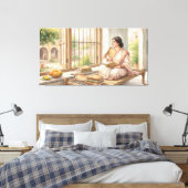 Indisches Lebensstil-Ästhetik Leinwanddruck (Insitu (Schlafzimmer))