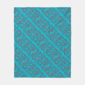 Indisches Lilienhennastrauchmuster Fleecedecke (Vorderseite)