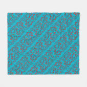 Indisches Lilienhennastrauchmuster Fleecedecke (Vorderseite (Horizontal))