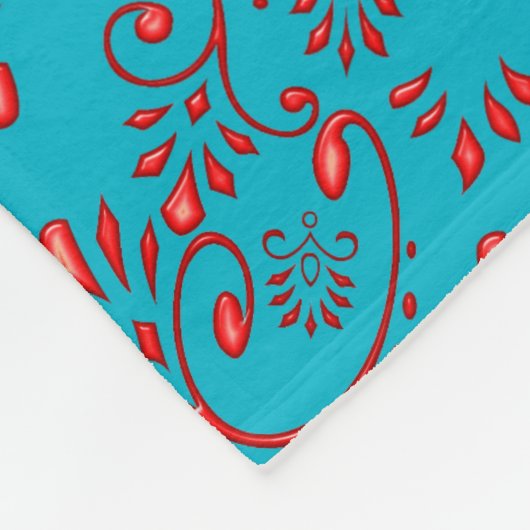 Indisches Lilienhennastrauchmuster Fleecedecke (Ecke)