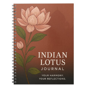 Indisches Lotus-Tagebuch: Naturinspiriertes Notizb Notizblock