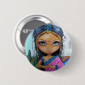 indisches Mädchen Button (Vorne & Hinten)