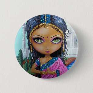 indisches Mädchen Button