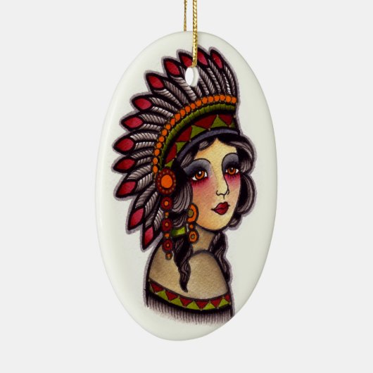 indisches Mädchen Keramikornament (Rechts)