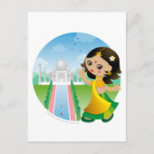 Indisches Mädchen Postkarte (Vorderseite)
