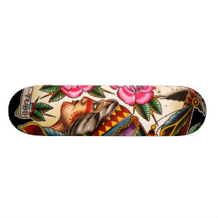 indisches Mädchen-Skateboard Skateboard