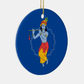 Indisches Mädchen spielt Musikinstrument Indien Keramik Ornament (Rechts)