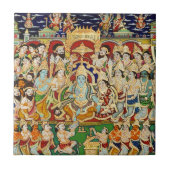 INDISCHES MALENDES SRI RAMA DURBAR FLIESE (Vorderseite)