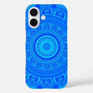Indisches Mandala Blau iPhone 16 Hülle