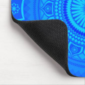 Indisches Mandala Blau Mousepad (Ecke)