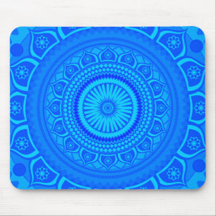 Indisches Mandala Blau Mousepad