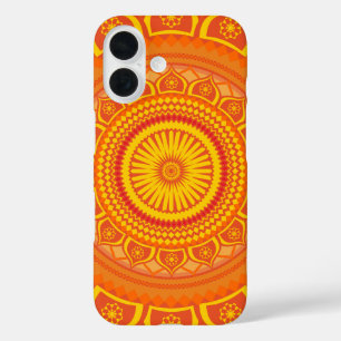 Indisches Mandala Orange iPhone 16 Hülle