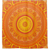 Indisches Mandala Orange Duschvorhang (Vorderseite)