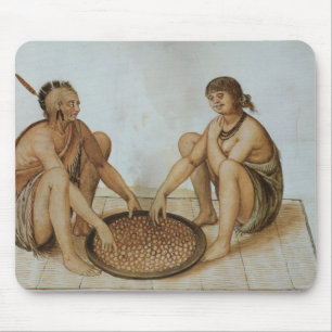 Indisches Mann-und Frauen-Essen Mousepad