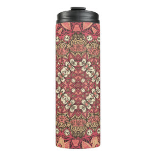 Indisches Medaillon, Boho-Ethno-Ornament Thermosbecher