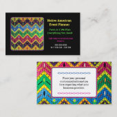 Indisches mexikanisches farbiges Abstract Design Visitenkarte (Vorne/Hinten)